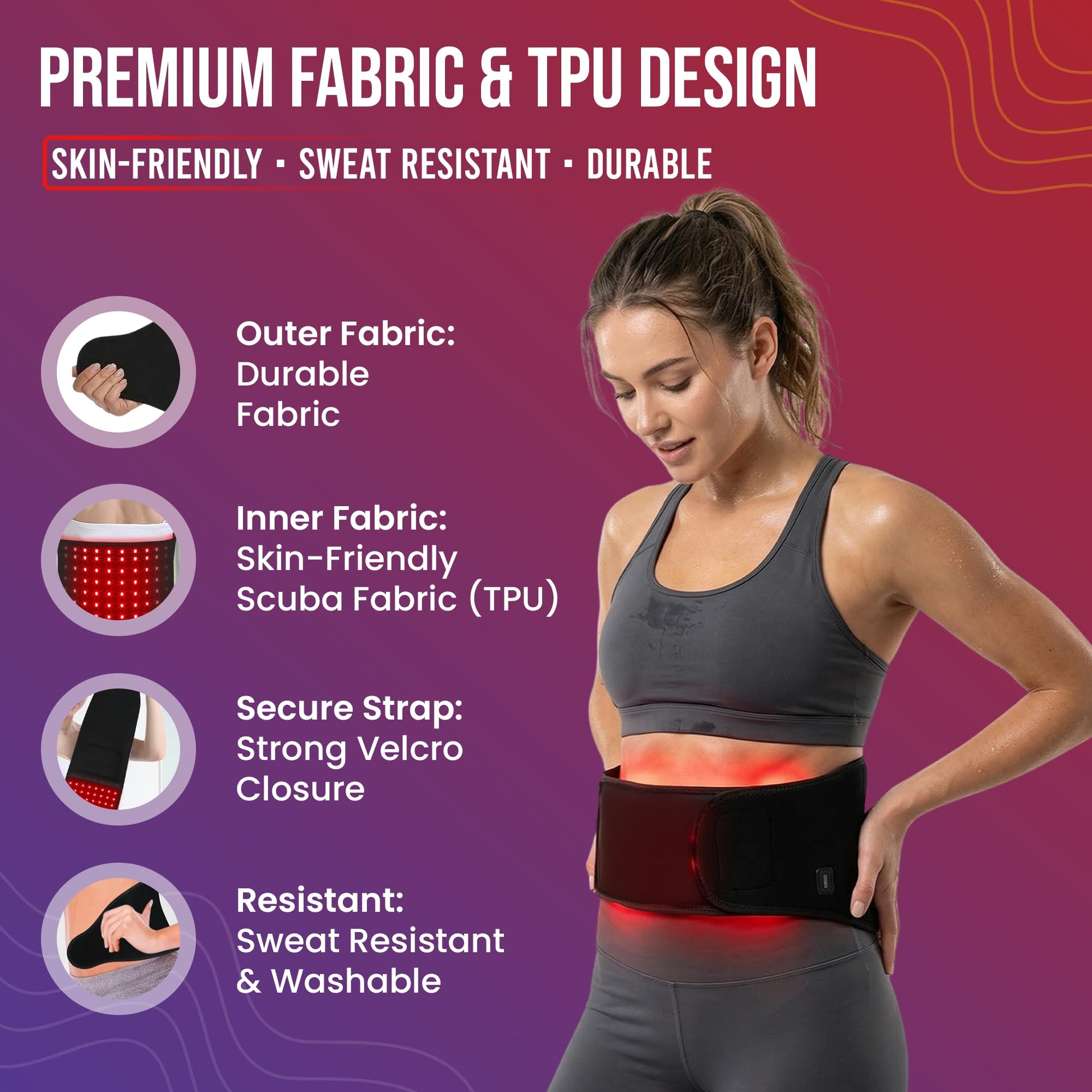 FENEIX Red Light Therapy Belt for Body - 660nm/850nm - product image 4