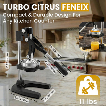 FENEIX Heavy-Duty Cast Iron Manual Citrus Juicer - Black - product image 2