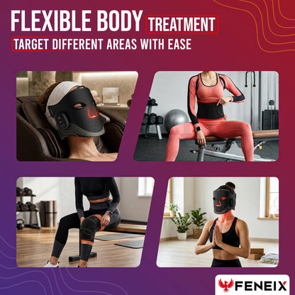 FENEIX 2-in-1 Red Light Therapy Face Mask & Body Belt - Black - product image 6