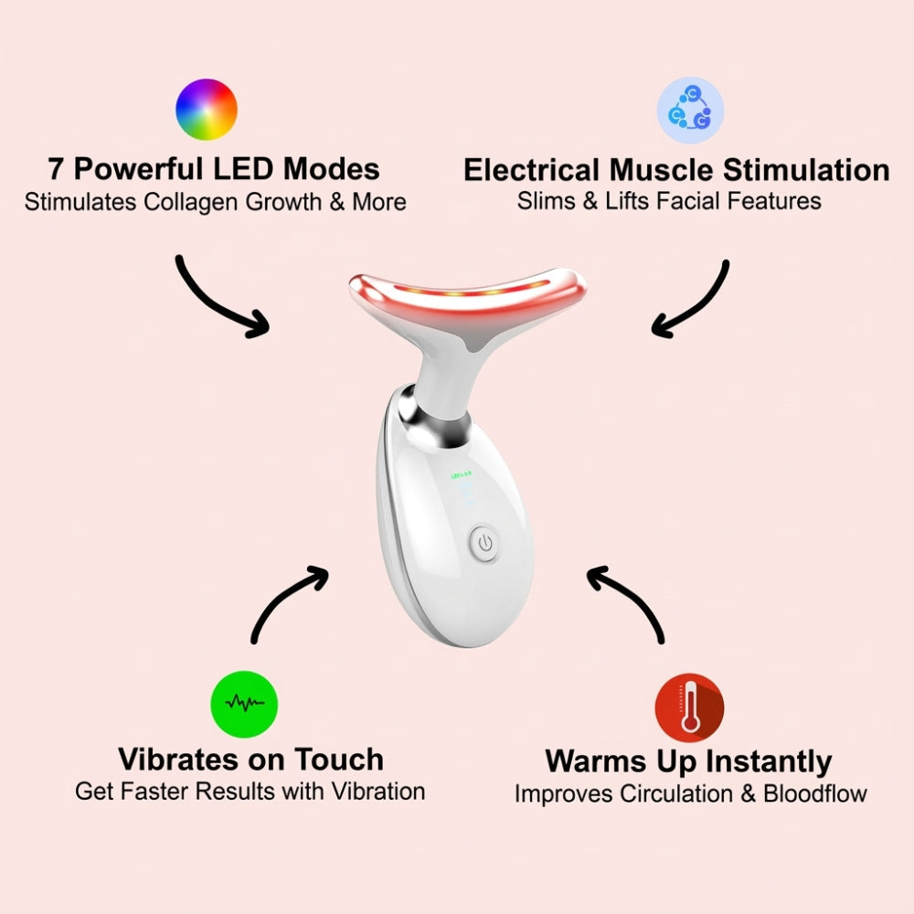 Multifunctional 7-in-1 Facial & Neck Massager