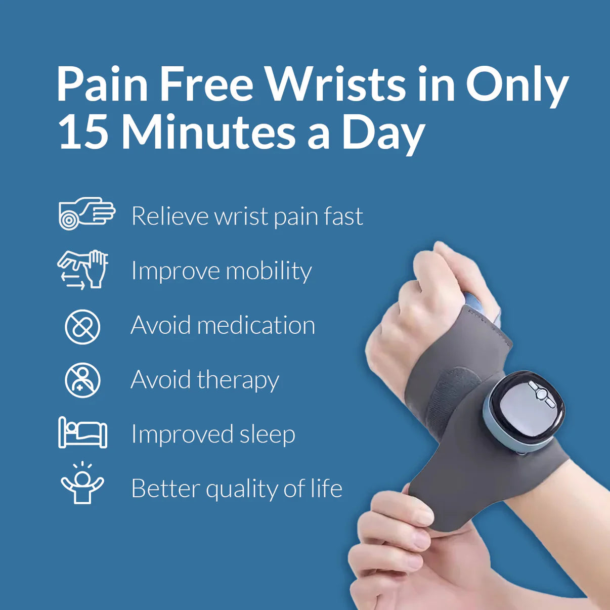 Feneix™ - Smart EMS & Heat Therapy Wrist Massager